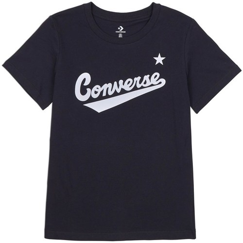 textil Dame T-shirts m. korte ærmer Converse Scripted Wordmark Tee Sort