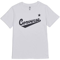textil Dame T-shirts m. korte ærmer Converse Scripted Wordmark Tee Hvid