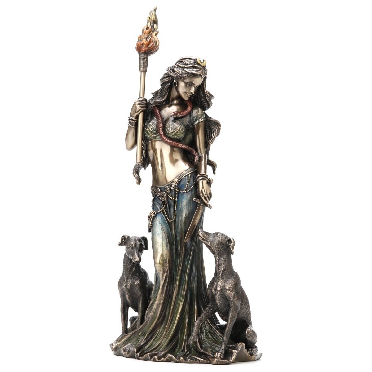 Indretning Små statuer og figurer Signes Grimalt Græsk Gudinde Hecate Figur Grå