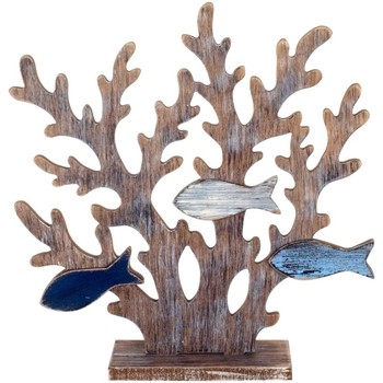 Indretning Små statuer og figurer Signes Grimalt Koral Ornament Med Fisk Blå
