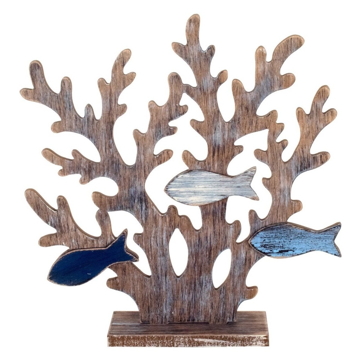 Indretning Små statuer og figurer Signes Grimalt Koral Ornament Med Fisk Blå