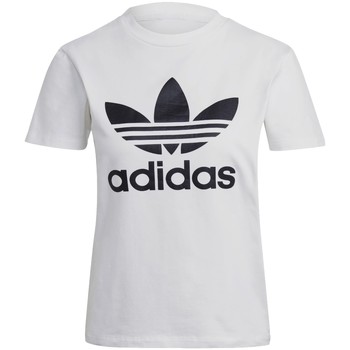 textil Dame T-shirts m. korte ærmer adidas Originals adidas Adicolor Classics Trefoil Tee Hvid