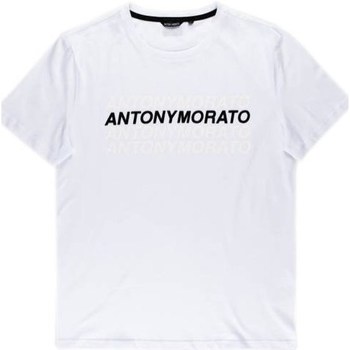 textil Herre T-shirts m. korte ærmer Antony Morato Tshirt Męski Super Slim Fit White Hvid