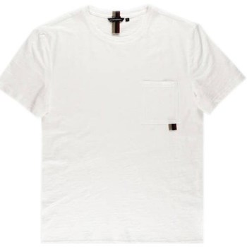 textil Herre T-shirts m. korte ærmer Antony Morato Tshirt Męski Regular Fit Cream Hvid