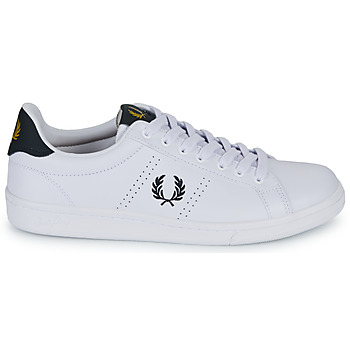 Fred Perry B721 LEATHER Hvid / Marineblå