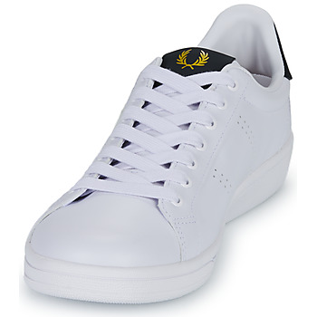 Fred Perry B721 LEATHER Hvid / Marineblå
