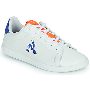 Sko Børn Lave sneakers Le Coq Sportif COURTSET GS SPORT Hvid / Orange / Blå