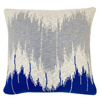 Indretning Puder Malagoon Wave knitted cushion blue (NEW) Blå