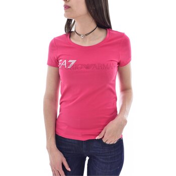textil Dame T-shirts & poloer Emporio Armani EA7 6KTT58 TJ2HZ Pink