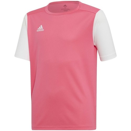 textil Dreng T-shirts m. korte ærmer adidas Originals Junior Estro 19 Pink, Hvid