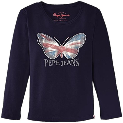 textil Pige T-shirts m. korte ærmer Pepe jeans  Blå