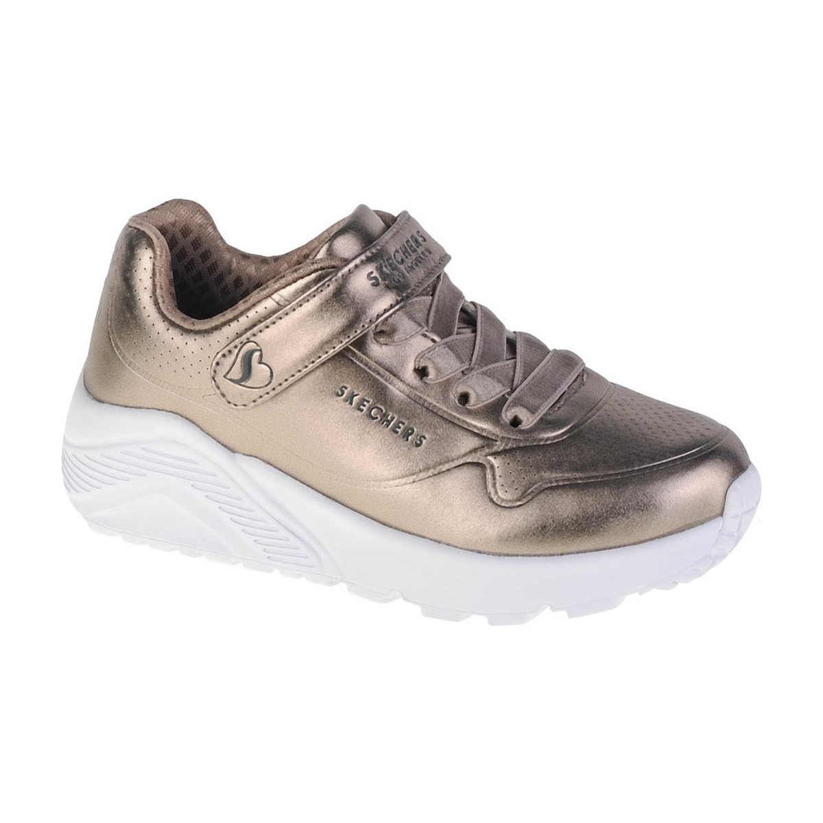 Sko Pige Lave sneakers Skechers Uno Lite - Chrome Steps Sølv