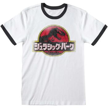 textil Langærmede T-shirts Jurassic Park  Hvid