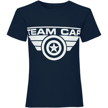 textil Pige Langærmede T-shirts Captain America Civil War  Blå