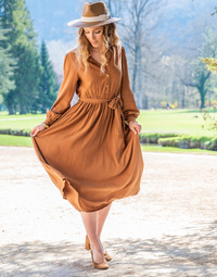 textil Dame Lange kjoler Céleste ELEONORE  Kamel