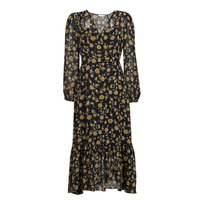 textil Dame Lange kjoler Les Petites Bombes ERLEA Sort / Sennep