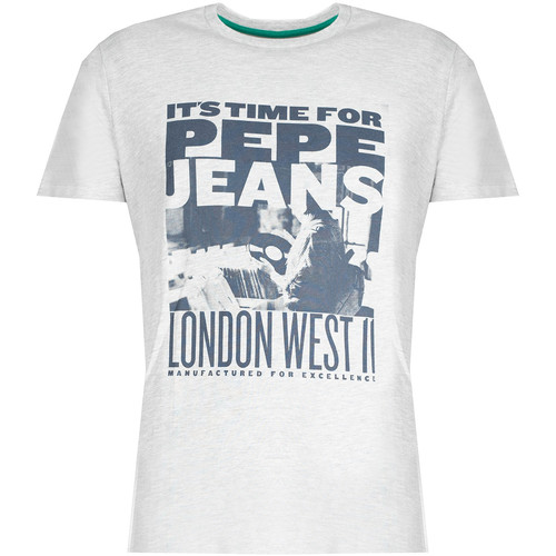 textil Herre T-shirts m. korte ærmer Pepe jeans PM507724 | Alexis Grå