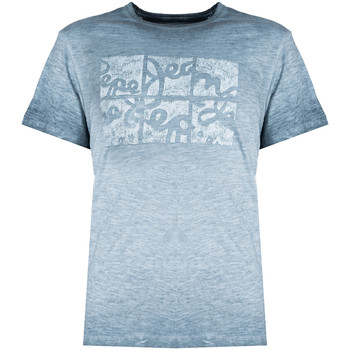textil Herre T-shirts m. korte ærmer Pepe jeans PM507562 | Yoram Blå