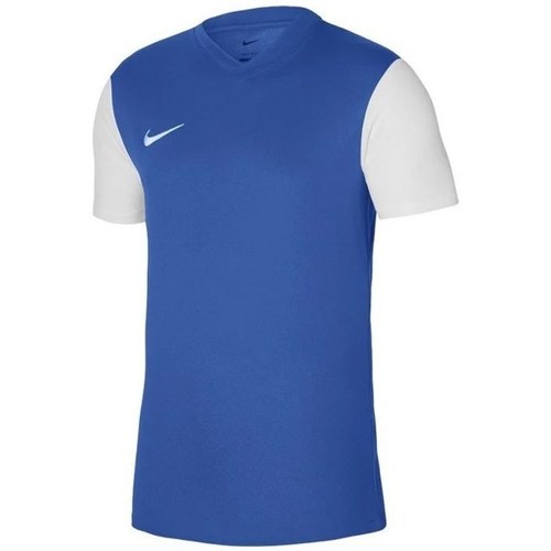 textil Herre T-shirts m. korte ærmer Nike Drifit Tiempo Premier 2 Blå, Hvid