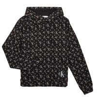 textil Dreng Sweatshirts Calvin Klein Jeans MONOGRAM GRID AOP Sort
