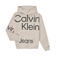 textil Dreng Sweatshirts Calvin Klein Jeans BOLD INSTITUTIONAL LOGO HOODIE Hvid