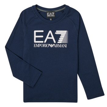 textil Dreng Langærmede T-shirts Emporio Armani EA7  Marineblå