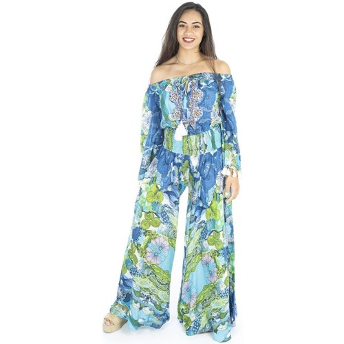 textil Dame Buksedragter / Overalls Isla Bonita By Sigris Kjole Jumpsuit Blå