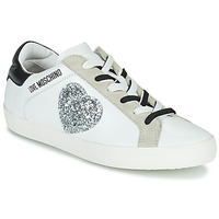 Sko Dame Lave sneakers Love Moschino JA15402G1F Hvid / Sort / Sølv