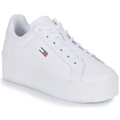Sko Dame Lave sneakers Tommy Jeans Tommy Jeans Flatform Essential Hvid