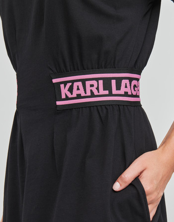 Karl Lagerfeld JERSEY DRESS W/LOGO WAIST Sort