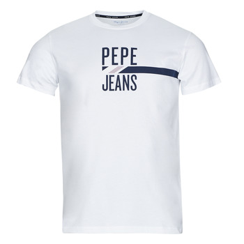 textil Herre T-shirts m. korte ærmer Pepe jeans SHELBY Hvid