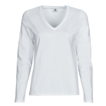 textil Dame Langærmede T-shirts Petit Bateau  Hvid