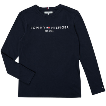 textil Dreng Langærmede T-shirts Tommy Hilfiger  Marineblå