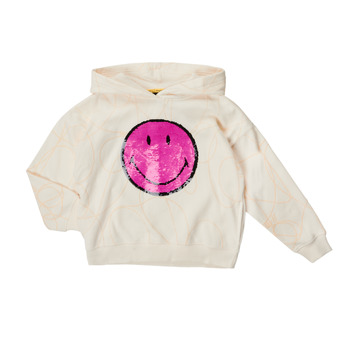 textil Pige Sweatshirts Desigual ROJO Hvid / Pink / Gul