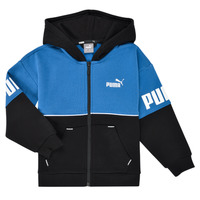 textil Dreng Sweatshirts Puma PUMPA POWER COLORBLOCK FULL ZIP Blå / Sort