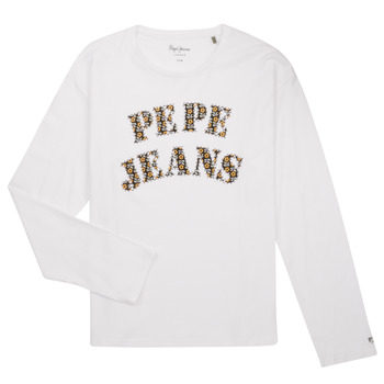 textil Pige Langærmede T-shirts Pepe jeans BARBARELLA Hvid