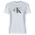 textil Dame T-shirts m. korte ærmer Calvin Klein Jeans CORE MONOGRAM REGULAR TEE Hvid