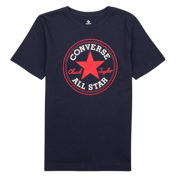 textil Dreng T-shirts m. korte ærmer Converse CORE CHUCK PATCH TEE Marineblå