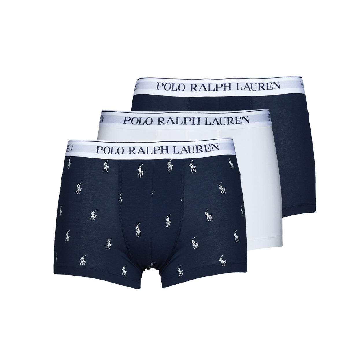 Undertøj Herre Trunks Polo Ralph Lauren CLASSIC TRUNK X3 Marineblå / Hvid