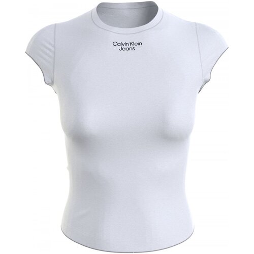textil Herre T-shirts m. korte ærmer Calvin Klein Jeans J20J218707 Hvid
