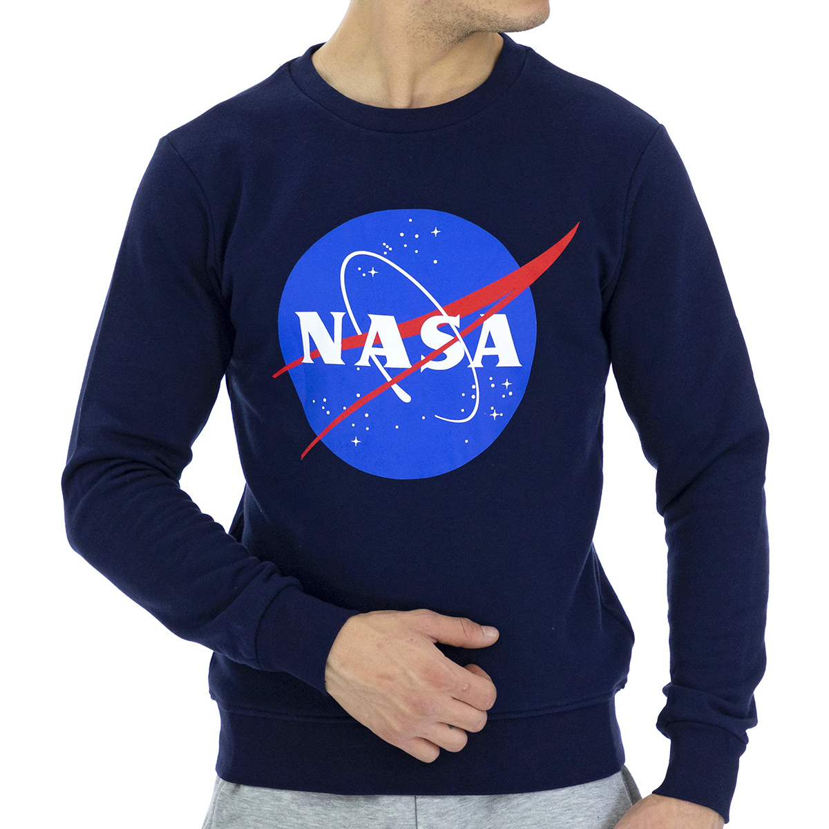 textil Herre Sweatshirts Nasa NASA11S-BLUE Blå