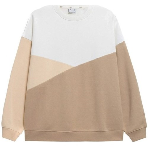 textil Dame Sweatshirts 4F BLD013 Hvid, Brun