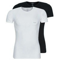 textil Herre T-shirts m. korte ærmer Armani Exchange 956005-CC282 Sort / Hvid