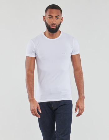 textil Herre T-shirts m. korte ærmer Armani Exchange 956005-CC282 Sort / Hvid
