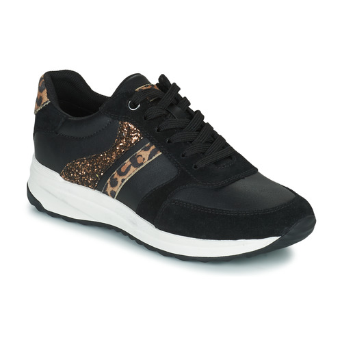 Sko Dame Lave sneakers Geox D AIRELL A Sort / Brun