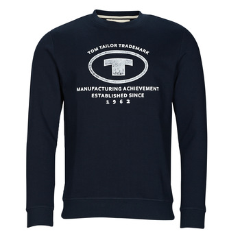 textil Herre Sweatshirts Tom Tailor CREW Marineblå
