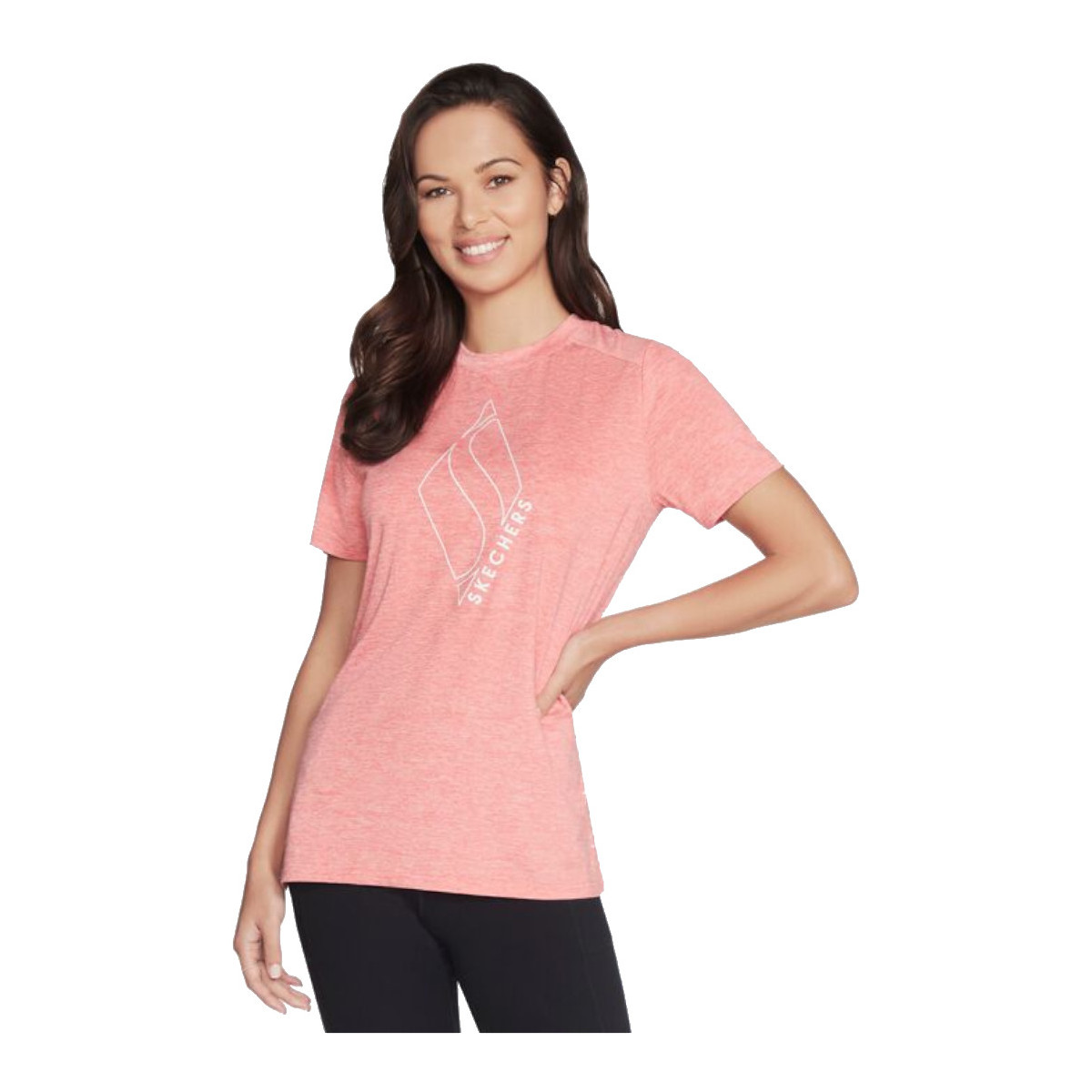 textil Dame T-shirts m. korte ærmer Skechers Diamond Blissful Tee Pink