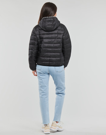 Tommy Jeans TJW QUILTED TAPE HOODED JACKET Sort