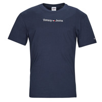 textil Herre T-shirts m. korte ærmer Tommy Jeans TJM CLASSIC LINEAR LOGO TEE Marineblå