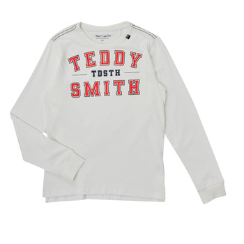 textil Dreng Langærmede T-shirts Teddy Smith T-PERDRO Hvid